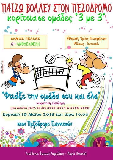 «Παίζω βόλλεϋ στον Πεζόδρομο Γιαννιτσών»